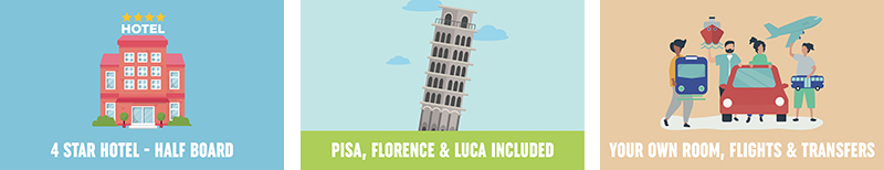 ITALY - TUSCANY - FLORENCE & PISA - SINGLES HOLIDAYS